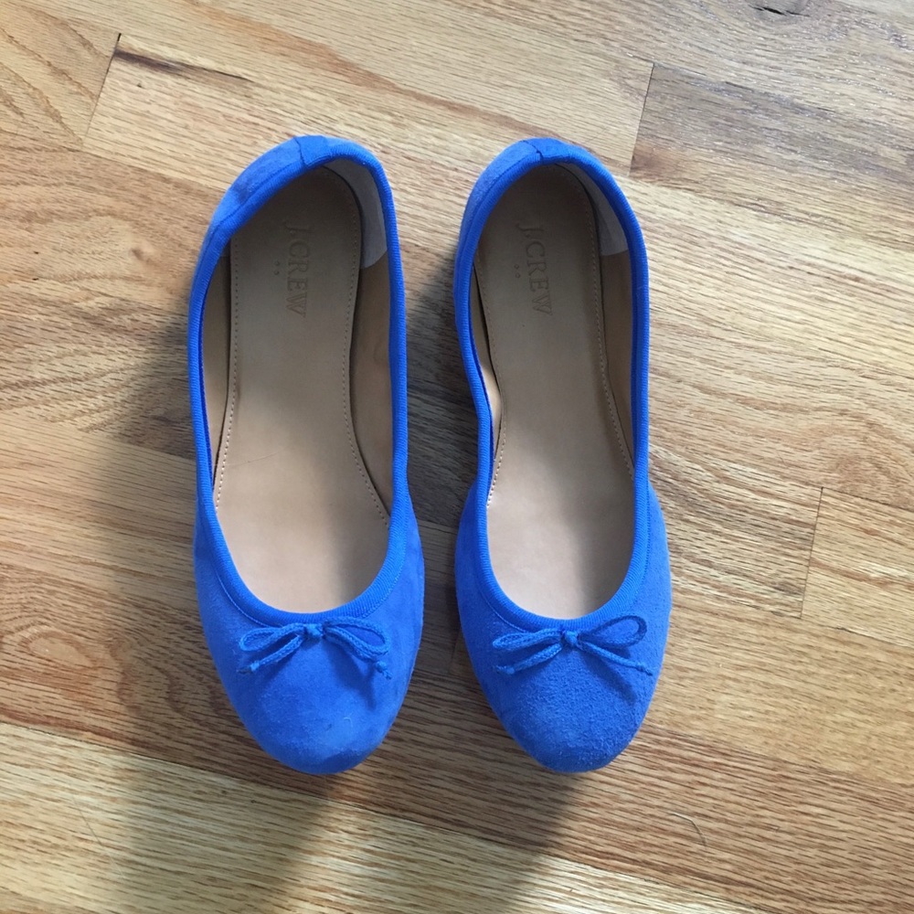 JCrew Cobalt Blue Suede Ballet Flats 7